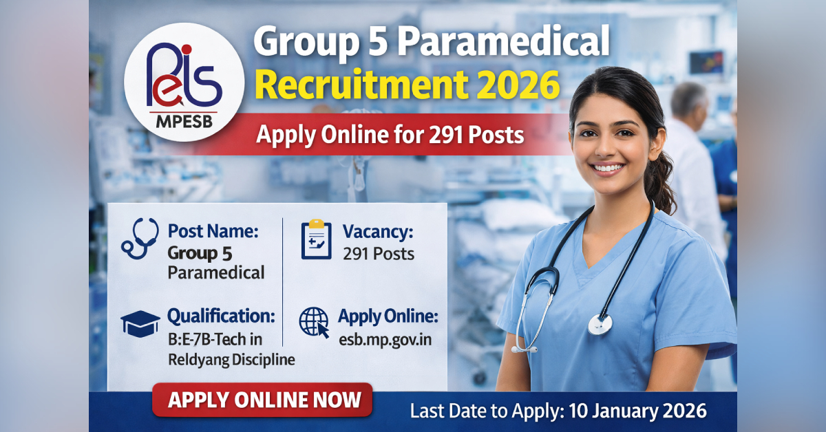 MPESB Group 5 Paramedical Recruitment 2026 – Apply Online for 291 Posts